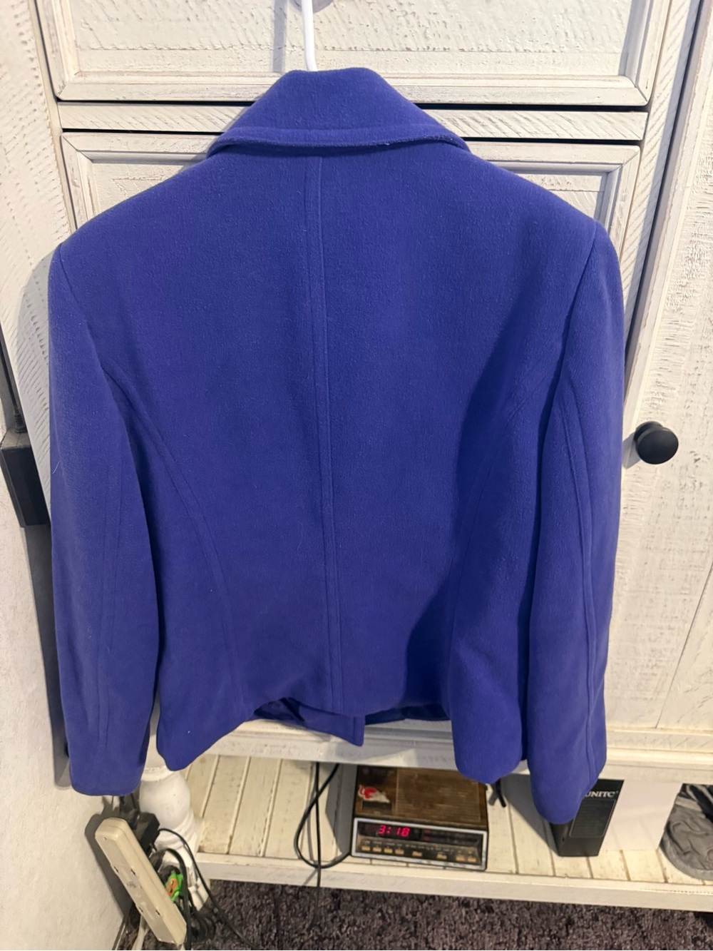 Evan Picone Royal Purple Wool-Blend Pea Coat